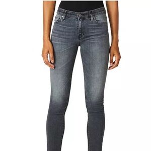 Hudson Nico Grey Mid-Rise Super Skinny Casual Denim Jeans 28